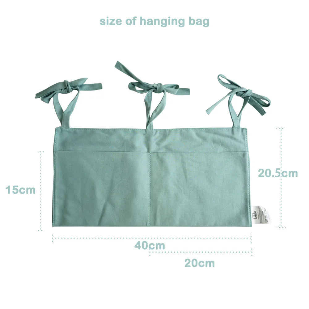 Babybett Organizer – Hängende Wickeltaschen mit 2 Fächern in 4 Farben