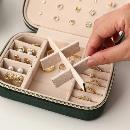 Reise Schmuck Organizer Schmuckschatulle aus Samt verstellbar