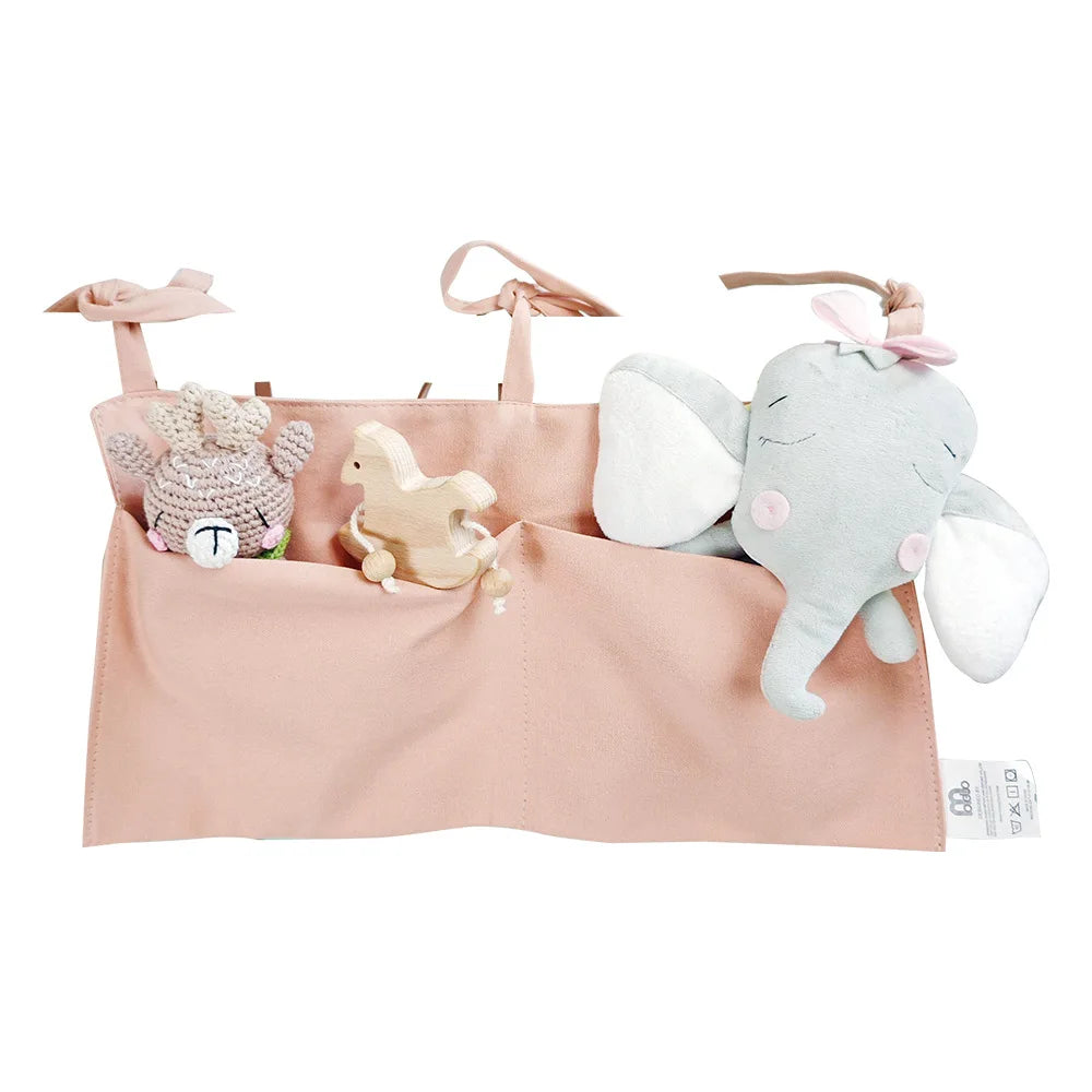 Babybett Organizer – Hängende Wickeltaschen mit 2 Fächern in 4 Farben