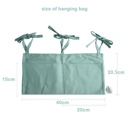 Babybett Organizer – Hängende Wickeltaschen mit 2 Fächern in 4 Farben