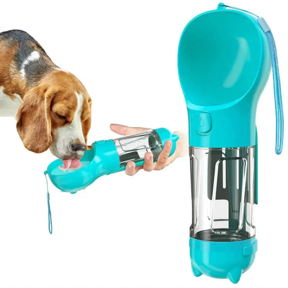 3-in-1 Hunde Wasser- und Futterspender mit Müllsackbox und Schaufel in 4 Größen und Farben